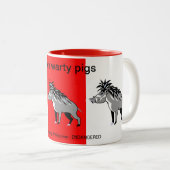 I Liebe Warty PIGS - Warthos - Wildtiere - Zweifarbige Tasse (VorderseiteRechts)