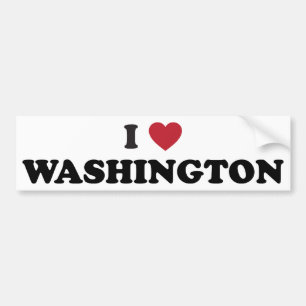 I Liebe Washington Autoaufkleber
