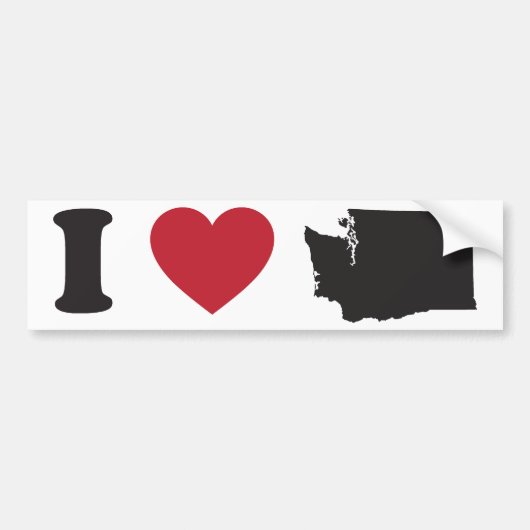 I Liebe Washington Autoaufkleber (Vorne)