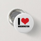 I Liebe Washington Button (Vorne & Hinten)