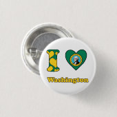 I Liebe Washington Button (Vorne & Hinten)
