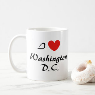 I Liebe Washington, D.C. Herz Typografie Kaffeezub Kaffeetasse