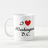 I Liebe Washington, D.C. Herz Typografie Kaffeezub Kaffeetasse (Links)