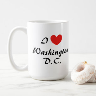 I Liebe Washington, D.C. Herz Typografie Kaffeezub Kaffeetasse