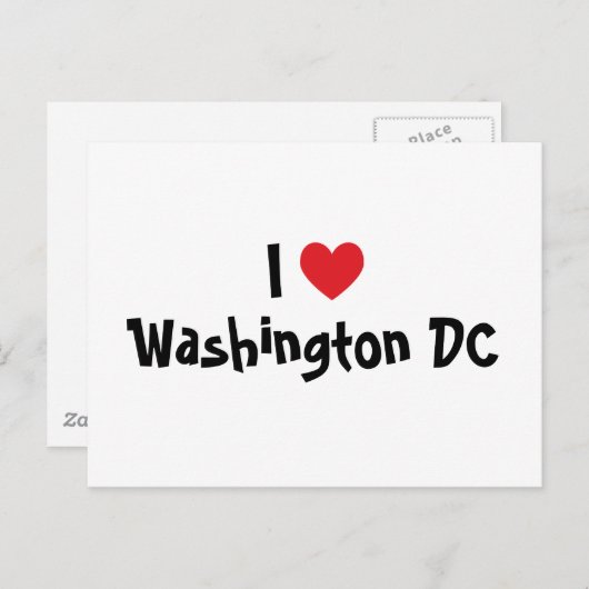 I Liebe Washington DC Postkarte (Vorne/Hinten)