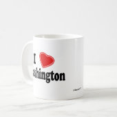 I Liebe Washington Kaffeetasse (Vorderseite Links)