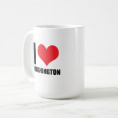 I Liebe Washington Kaffeetasse (Vorderseite Links)