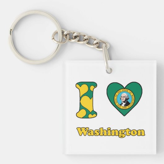 I Liebe Washington Schlüsselanhänger (Vorderseite)