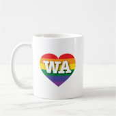 I Liebe Washington Staat Rainbow Heart Kaffeetasse (Links)