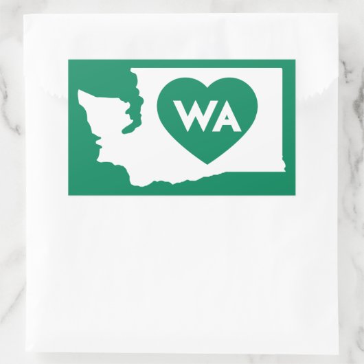 I Liebe Washington Staat Rectangle Stickers (Tasche)