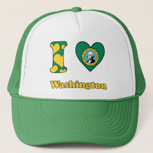 I Liebe Washington Truckerkappe