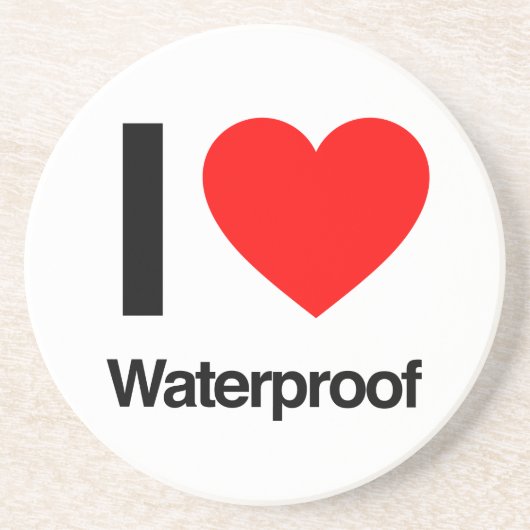 I Liebe wasserdicht Getränkeuntersetzer (Vorne)