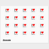 i Liebe wasserdicht Herz-Aufkleber (Blatt)