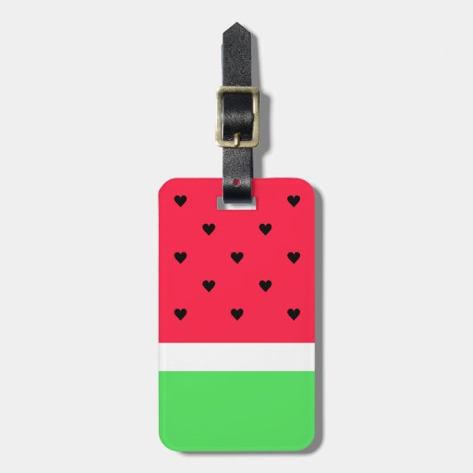 I Liebe-Wassermelone Gepäckanhänger (Vorderseite vertikal)