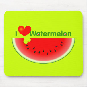 I Liebe-Wassermelone Mousepad