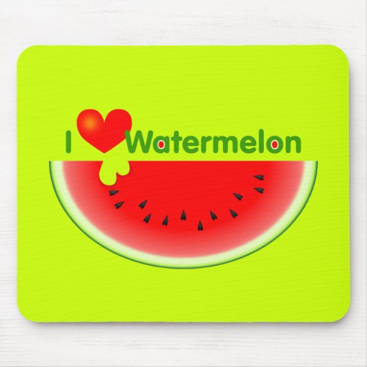 I Liebe-Wassermelone Mousepad (Vorne)