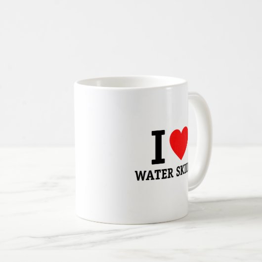 I Liebe Wasserski Kaffeetasse (VorderseiteRechts)