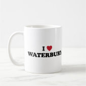 I Liebe Waterbury Connecticut Kaffeetasse (Links)