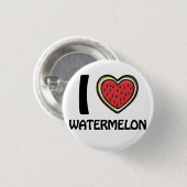 I Liebe Watermelon Button (Vorne & Hinten)