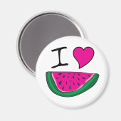 I Liebe Watermelon Magnet (Vorderseite/Rückseite)