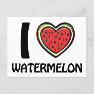 I Liebe Watermelon Postkarte