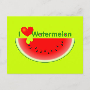 I Liebe Watermelon Postkarte