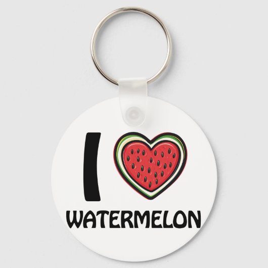 I Liebe Watermelon Schlüsselanhänger (Vorderseite)