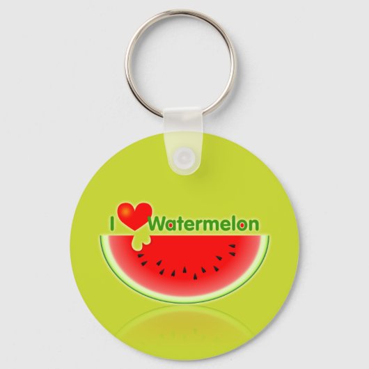 I Liebe Watermelon Schlüsselanhänger (Vorderseite)