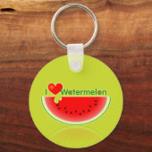 I Liebe Watermelon Schlüsselanhänger (Vorderseite)