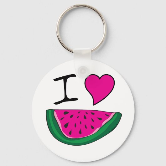 I Liebe Watermelon Schlüsselanhänger (Vorderseite)