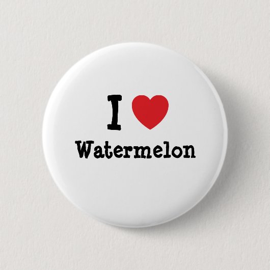 I Liebe Watermelon T - Shirt Button (Vorderseite)