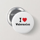 I Liebe Watermelon T - Shirt Button (Vorne & Hinten)