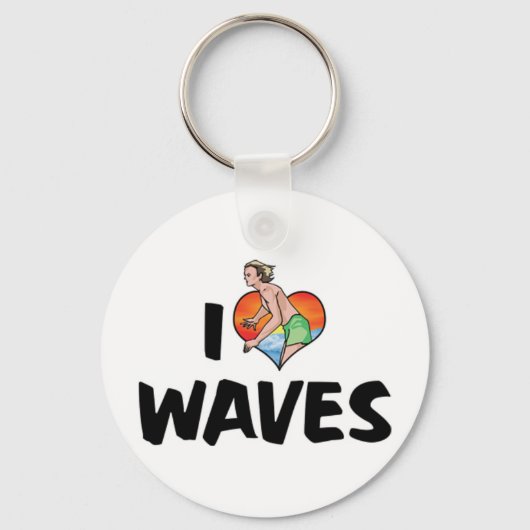 I Liebe Waves Schlüsselanhänger (Vorderseite)