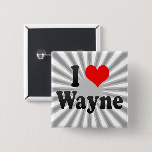 I Liebe Wayne, Vereinigte Staaten Button (Vorne & Hinten)