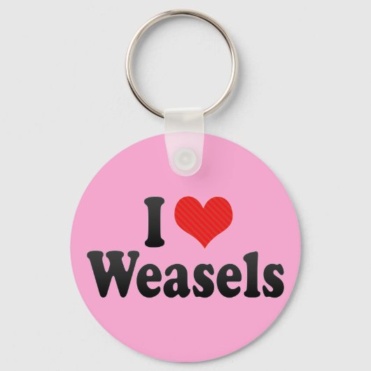 I Liebe Weasels Schlüsselanhänger (Vorderseite)