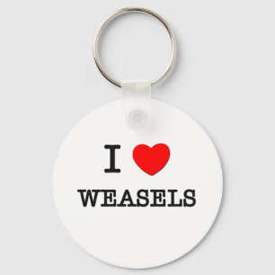 I LIEBE WEASELS SCHLÜSSELANHÄNGER