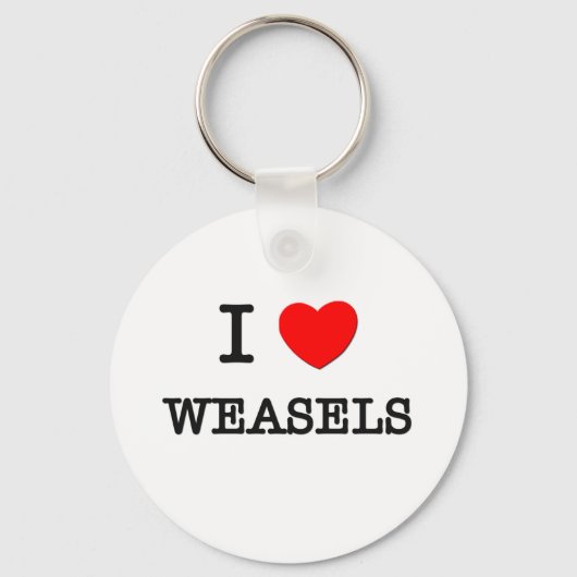 I LIEBE WEASELS SCHLÜSSELANHÄNGER (Vorderseite)