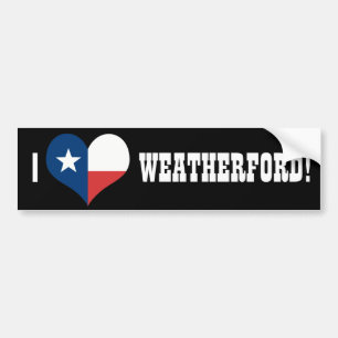 I LIEBE WEATHERFORD TEXAS AUTOAUFKLEBER