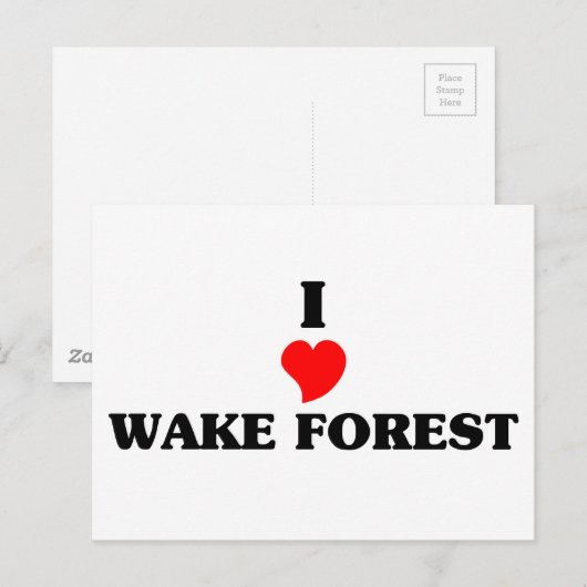 I Liebe Wecke Wald Postkarte (Vorne/Hinten)