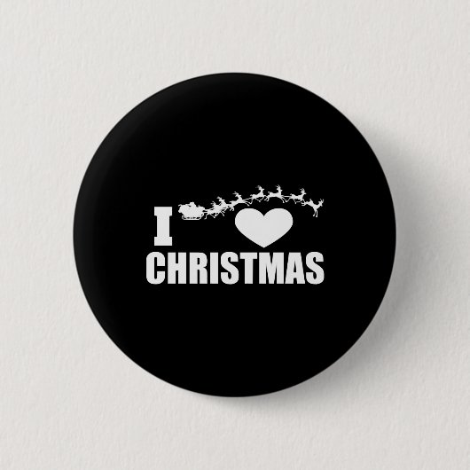 I Liebe Weihnachten Button (Vorderseite)