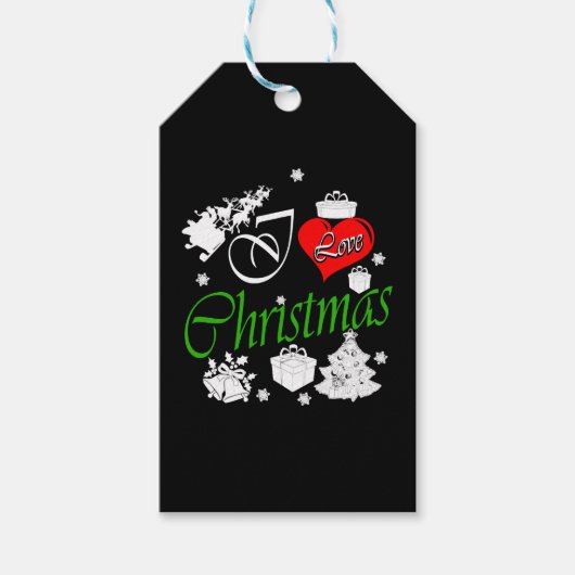 I Liebe Weihnachten Geschenkanhänger (Vorderseite)