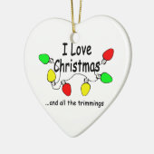 I Liebe Weihnachten Keramik Ornament (Links)