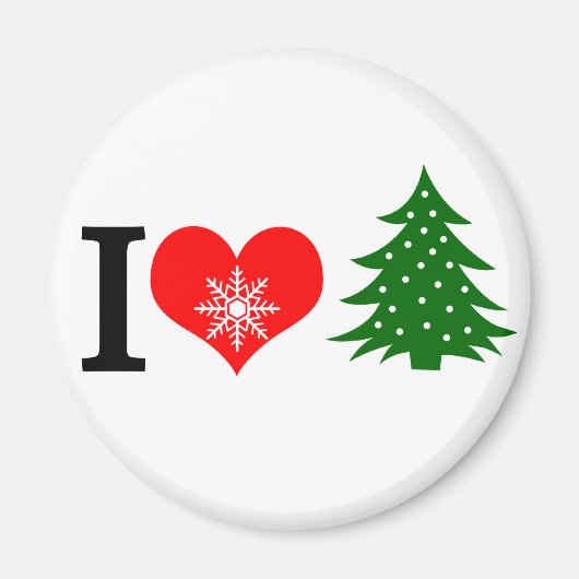 I Liebe Weihnachten Magnet (Vorne)