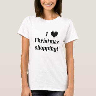 I Liebe Weihnachts-Shopping einfach minimalistisch T-Shirt