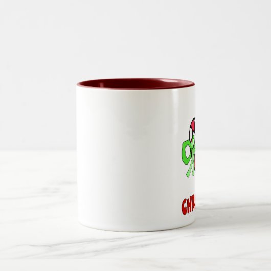 I Liebe Weihnachts-Tasse Zweifarbige Tasse (Mittel)