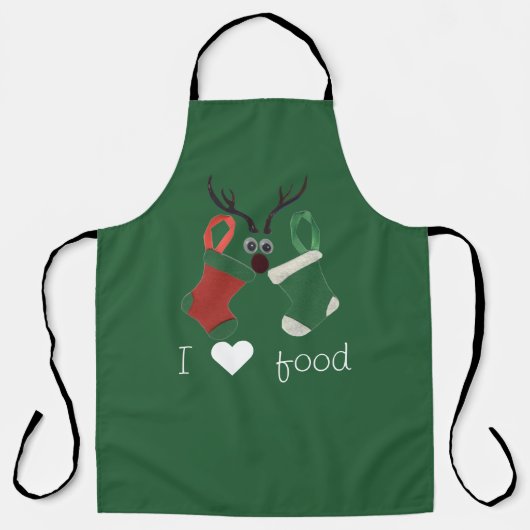 I Liebe Weihnachtsessen Schürze (Vorderseite)