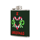 I Liebe Weihnachtsflasche Flachmann (Links)