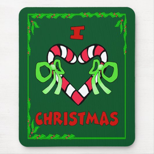 I Liebe Weihnachtsmäuse Pad Mousepad (Vorne)