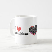 I Liebe-Weihnachtsmusik Kaffeetasse (Vorderseite Links)