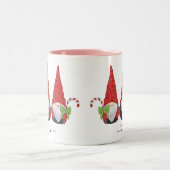 I Liebe WeihnachtsNomaden personalisieren mit Name Zweifarbige Tasse (Mittel)